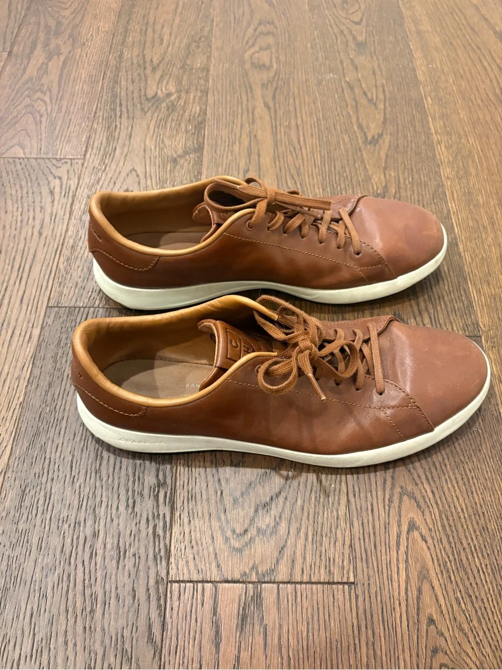 Cole Haan Grand Crosscourt Pro Tan Brown Leather Lace-Up Sneakers